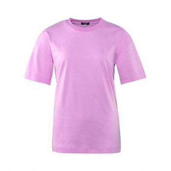 MARIA Dámské tričko s krátkými rukávy ze 100% biobavlny - pastelově fialová lavender
