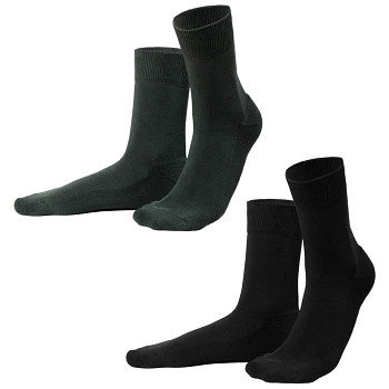 MABEL dámské ponožky z biobavlny - černá / zelená forest 