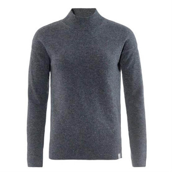 LAINA Dámský pletený svetr ze 100% bio vlny - šedá