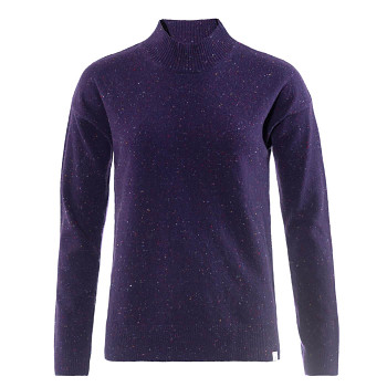 LAINA Dámský pletený svetr ze 100% bio vlny - fialová plum