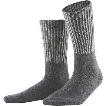 FRAUKE ponožky z biobavlny a vlny - šedá melange