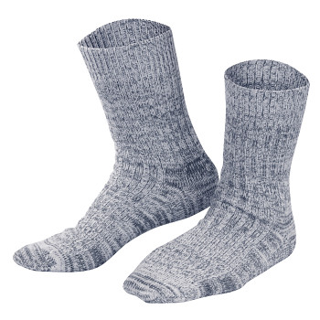 JEAN ponožky z biobavlny a vlny - modrá navy mouline