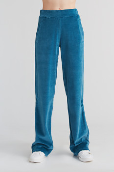 Albero dámské teplákové kalhoty ze 100% biobavlny - modrá donau