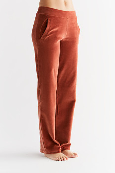 Albero dámské teplákové kalhoty ze 100% biobavlny - oranžová tabasco