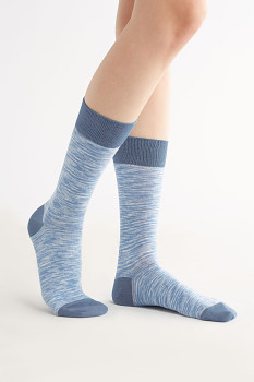 Klasické ponožky z biobavlny - modrá