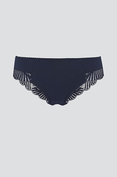 Comazo Earth Dámské  kalhotky mini-slip s krajkou  z biobavlny - modrá night