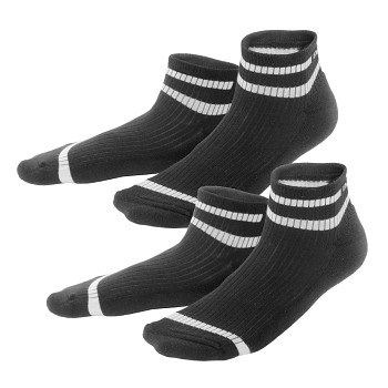 ORELL unisex kotníkové  ponožky z biobavlny - černá