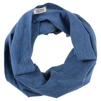 NIKKAS unisex nákrčník z bio merino vlny a biobavlny - modrá 