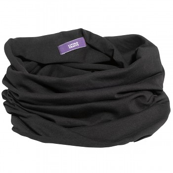LOURDES unisex tubusová šála (nákrčník) z biobavlny - černá