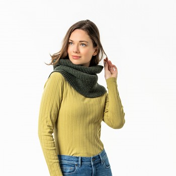 SHEFFIELD unisex tubusová šála ze 100% organické vlny - zelená irish moss