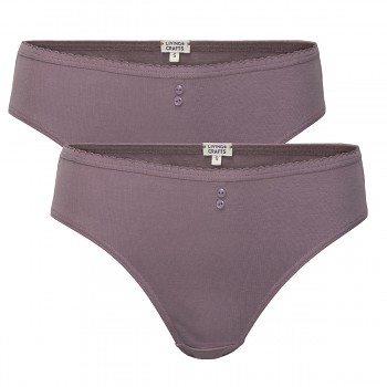 RASINA dámské kalhotky ze 100% biobavlny - sada 2 ks - fialová mauve 