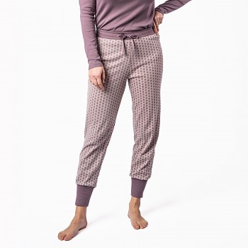 AVELINE dámské pyžamové kalhoty ze 100% biobavlny - fialová mauve