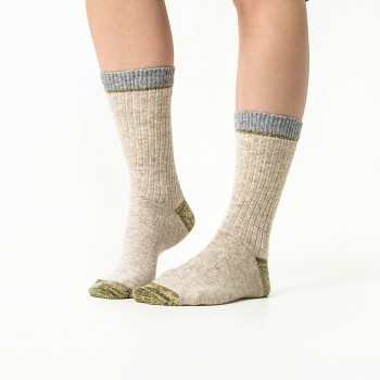 PATRICE unisex ponožky z vlny a biobavlny - přírodní natural harmony