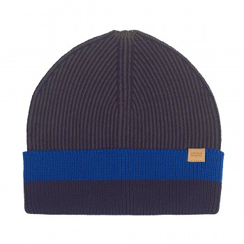 VINZ unisex čepice ze 100% biobavlny - modrá deep sea