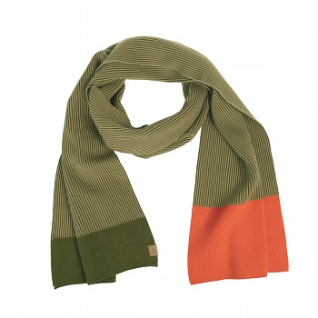 VINZENZO unisex šála ze 100% biobavlny - zelená moss