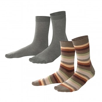 VALO unisex ponožky z biobavlny - béžová autumn morning (2 páry  v balení)