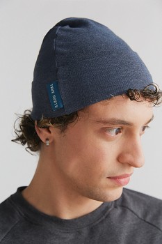 TN W/S unisex čepice z biobavlny a recyklovaného polyesteru - modrá navy
