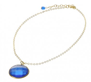 DISC modrý fazetový náhrdelník